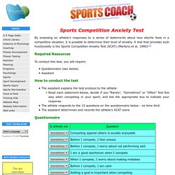 Sport Competition Anxiety Test (SCAT)