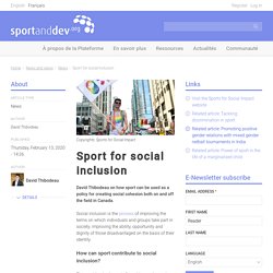 Sport for social inclusion