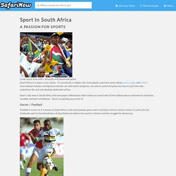 Sport In South Africa