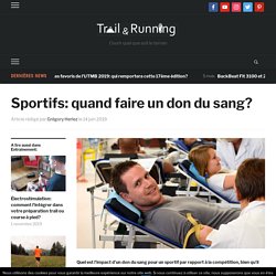 Sportifs: quand faire un don du sang ?