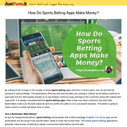 How Do Sports Betting Apps Make Money?