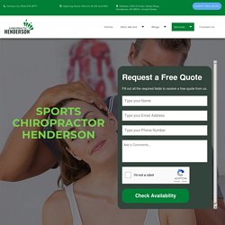 Sports Chiropractor Henderson