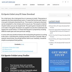 EA Sports Cricket 2019 PC Game Download