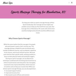 Sports Massage for Manhattan, NY