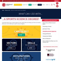 What can I do with a sports science degree?