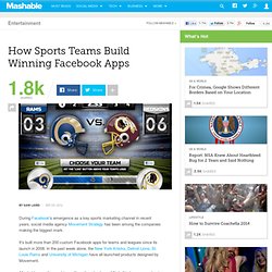 How Sports Teams Build Winning Facebook Apps
