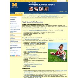 Youth Sports Safety: Your Child: University of Michigan Health System