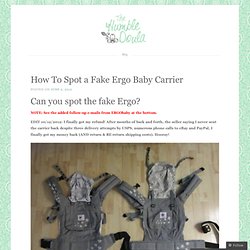 How To Spot a Fake Ergo Baby Carrier