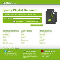 Generate Spotify Playlists powered by Lastfm!