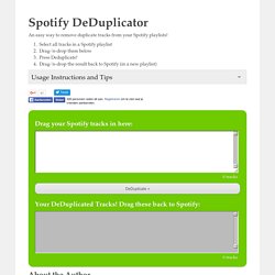 Spotify DeDuplicator