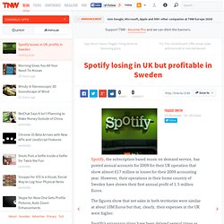 Spotify losing in UK but profitable in Sweden