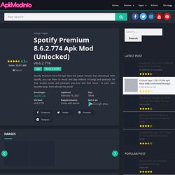 Spotify Premium 8.6.2.774 Apk Mod (Unlocked) - ApkModInfo