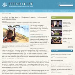 Spotlight on Food Security: The Key to Economic, Environmental and Global Stability