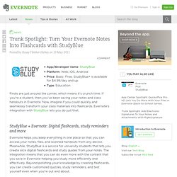 Trunk Spotlight: Turn Your Evernote Notes Into Flashcards with StudyBlue
