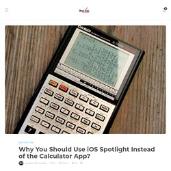 iOS Spotlight Offers Instant Results to Your Mathematical Needs