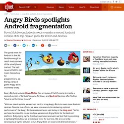 Angry Birds spotlights Android fragmentation - CNET Mobile