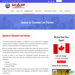 Spouse or Comman Law Partner Visa Canada