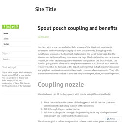 Spout pouch coupling and benefits – Site Title