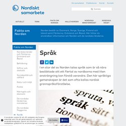 Språk — Nordiskt samarbete