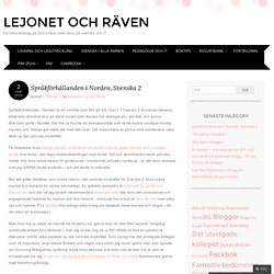 Språkförhållanden i Norden, Svenska 2