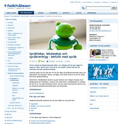 Språklekar, språkverktyg - folkhalsan.fi