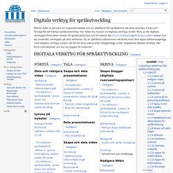 Digitala verktyg för språkutveckling - Wikiversity