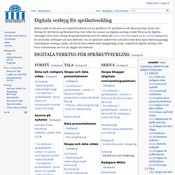 Digitala verktyg för språkutveckling - Wikiversity