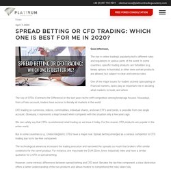 Spread Betting vs CFD Trading - Forex Basics 101