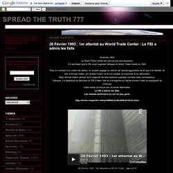 26 Février 1993 : 1er attentat au World Trade Center : Le FBI a admis les faits