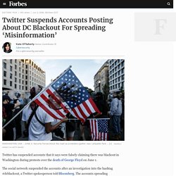 Twitter Suspends Accounts Posting About DC Blackout For Spreading ‘Misinformation’