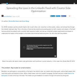 Spreading the Love in the LinkedIn Feed with Creator-Side Optimization