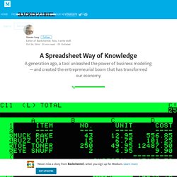 A Spreadsheet Way of Knowledge — Backchannel