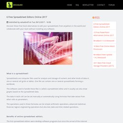 6 Free Spreadsheet Editors Online 2017