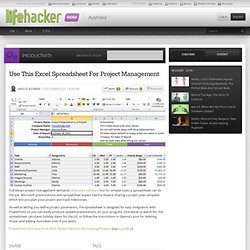 Use This Excel Spreadsheet For Project Management