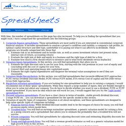 Spreadsheet programs
