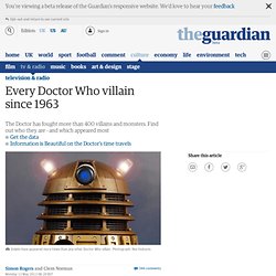 Every Doctor Who villain since 1963 - as a spreadsheet and visualised