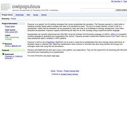 owlpopulous - Semantic Spreadsheets for Populating OWL/RDF vocabularies