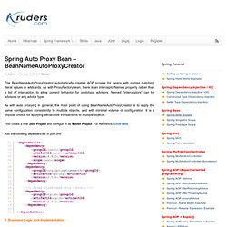 Spring Auto Proxy Bean – BeanNameAutoProxyCreator
