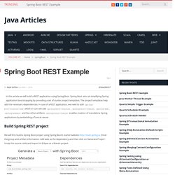 Spring Boot REST Example