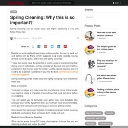 Spring Cleaning: Why this is so important?