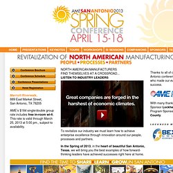 AME Spring Conference 2013 - Lean Conference - AME