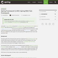 Spring Framework 3.2 RC1: Spring MVC Test Framework