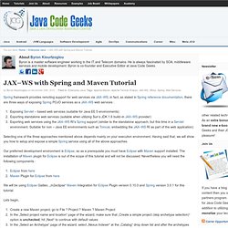 JAX–WS with Spring and Maven Tutorial