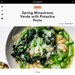 Spring Minestrone Verde with Pistachio Pesto Recipe