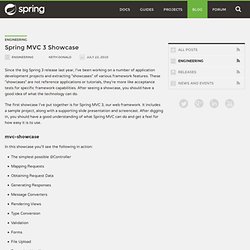 Spring MVC 3 Showcase