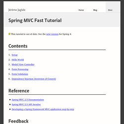 Spring MVC Fast Tutorial