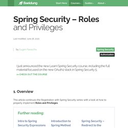 Spring security - roles and privileges