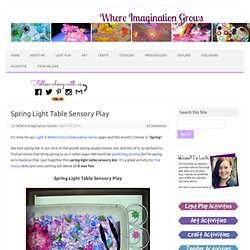 Spring Light Table Sensory Play
