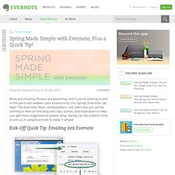 Spring Made Simple with Evernote, Plus a Quick Tip!