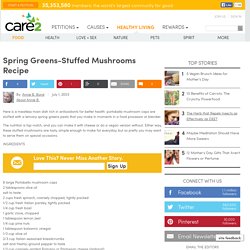 Spring Greens-Stuffed Mushrooms Recipe